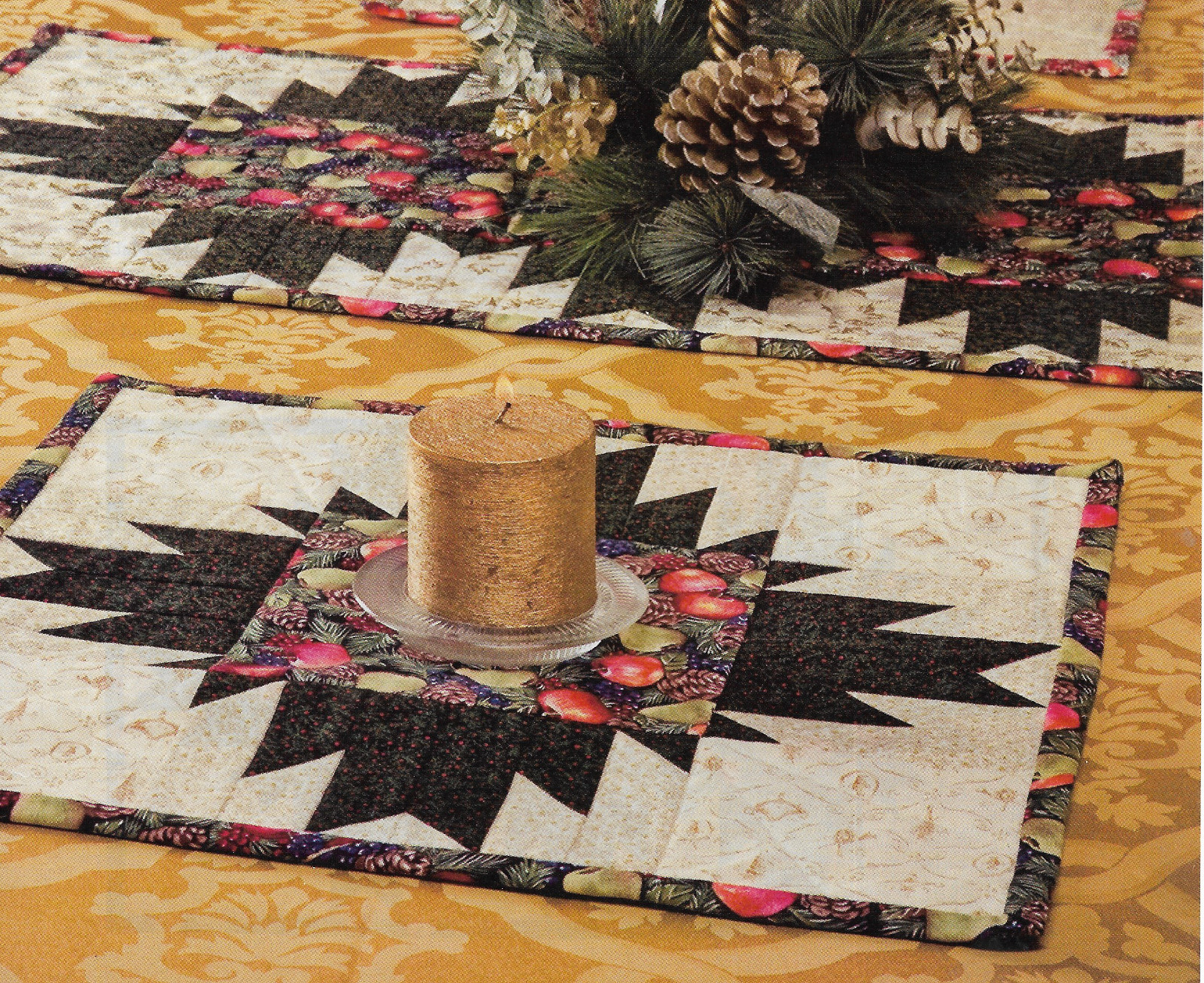 3 pc Williamsburg Table Set quilting pattern instructions