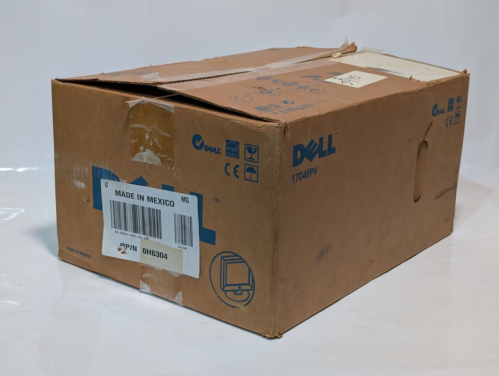Dell 1704FPV 17 LCD Monitor VGA DVI DP/N 0H6304 w/ Stand Cables CD Open Box