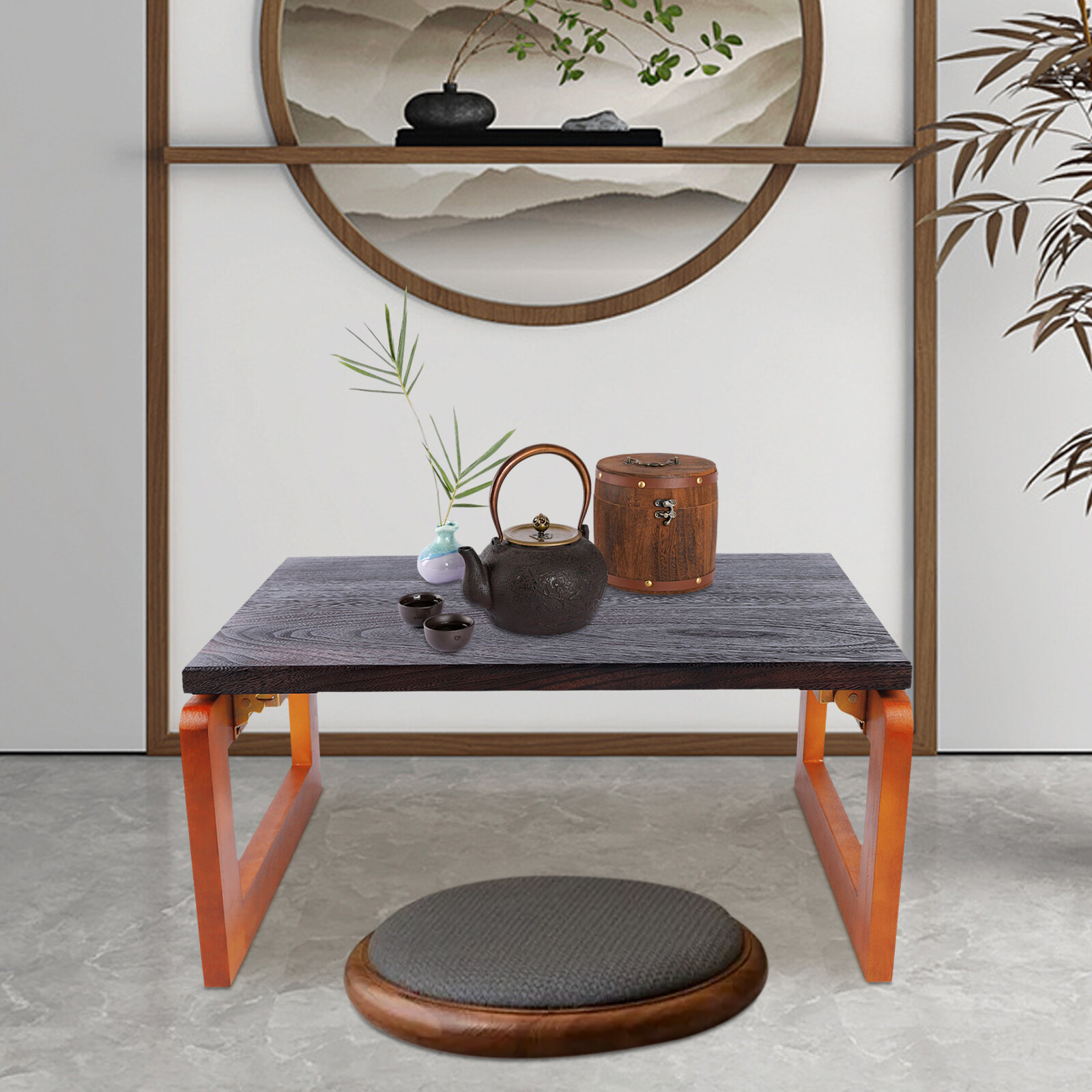 Modern Coffee & Tea Small Square End Table for Living Room &Office Folding Table