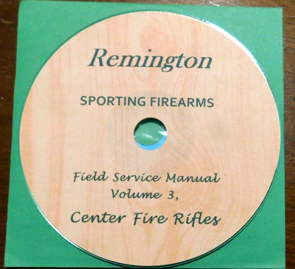Remington Center Fire Rifles Shop Manuals on CD-ROM