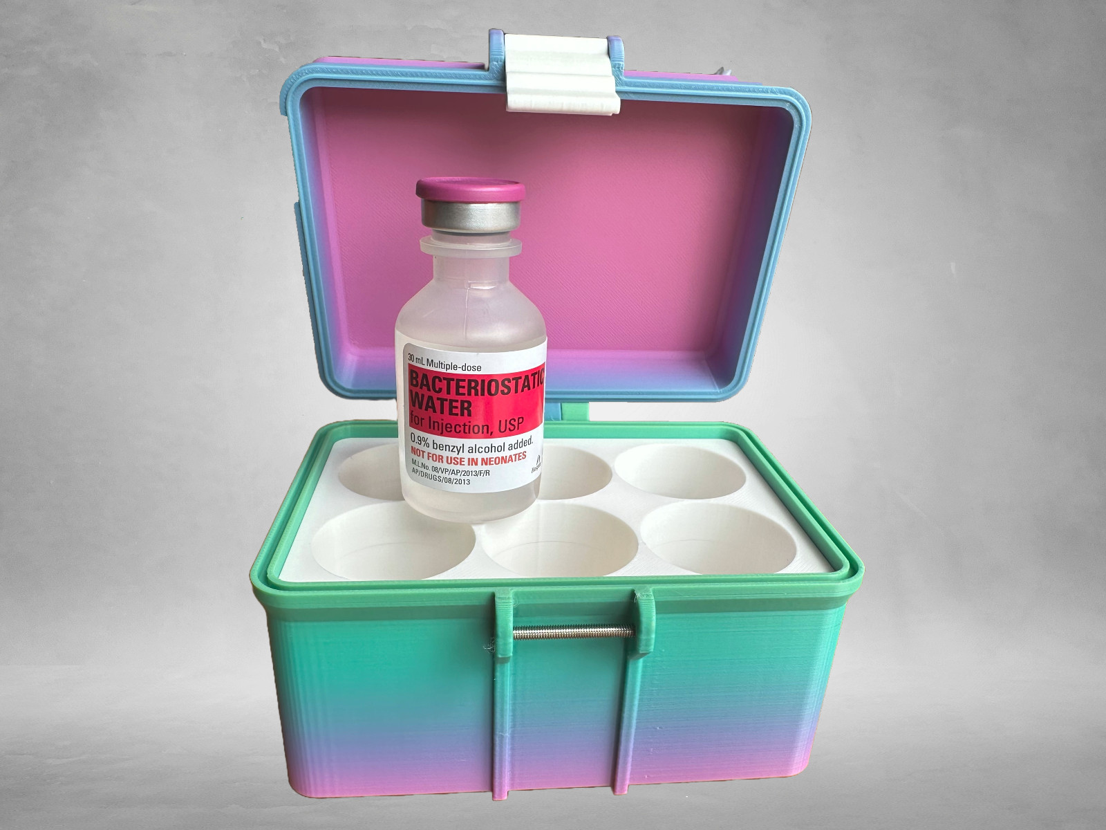 6 Vial BAC Water Storage Case for 30ml Hospira Vials | Compact & Durable