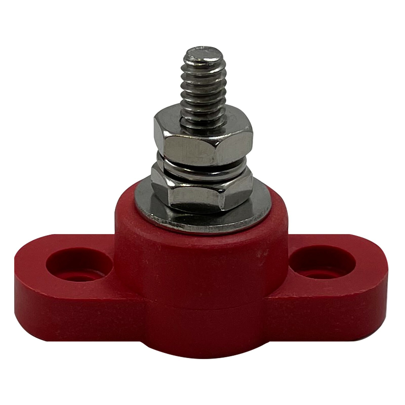 Small Base 1/4" Single Point Post Power Distribution - Red - USA