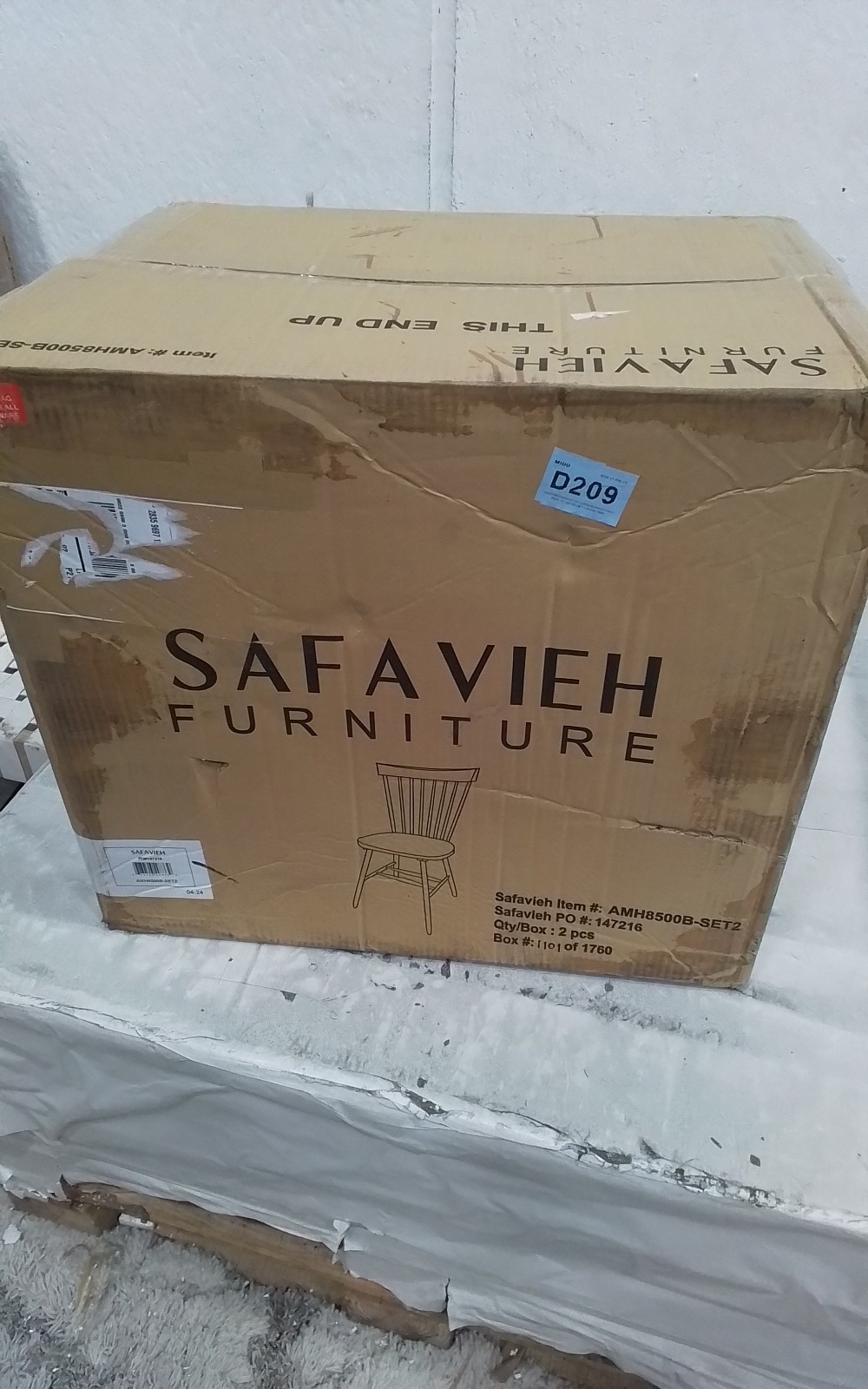 Safavieh PARKER SPINDEL SIDE CHAIR, Reduced Price 2172763530 AMH8500B-SET2