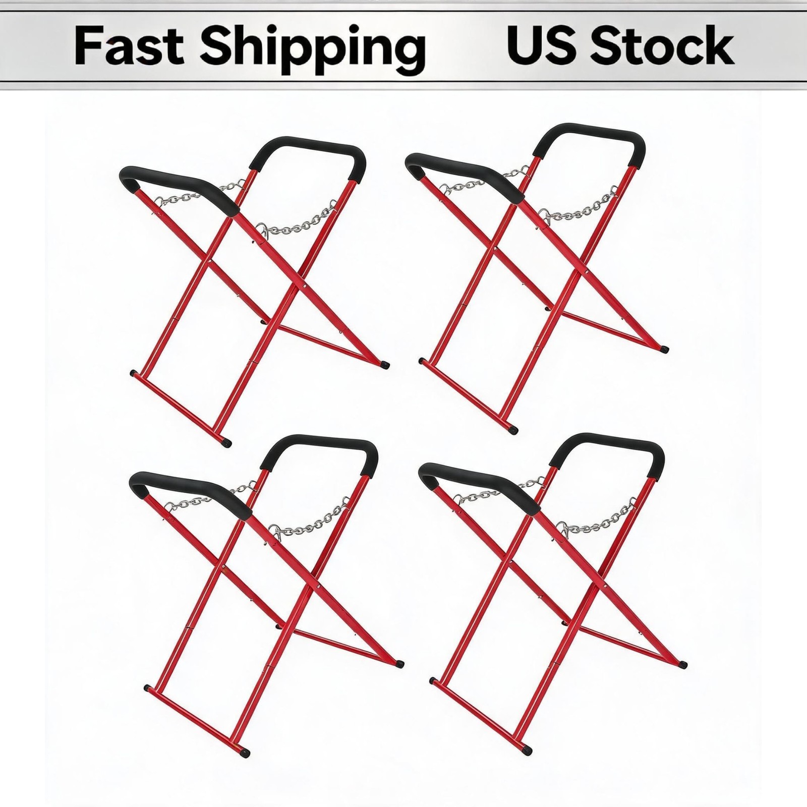 Adjustable Heavy-Duty Folding Automotive Workbench Stand Powder-Coated Top Padde