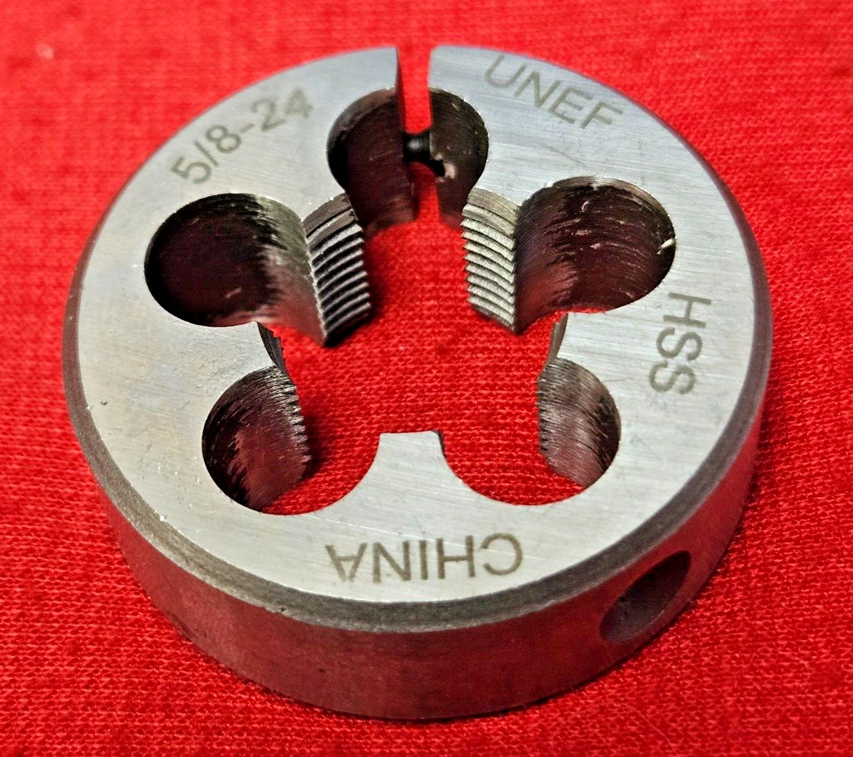 A1 5/8-24 HSS 102-04024 1-1/2" OD NEF Round Adjustable Split Die Gunsmithing
