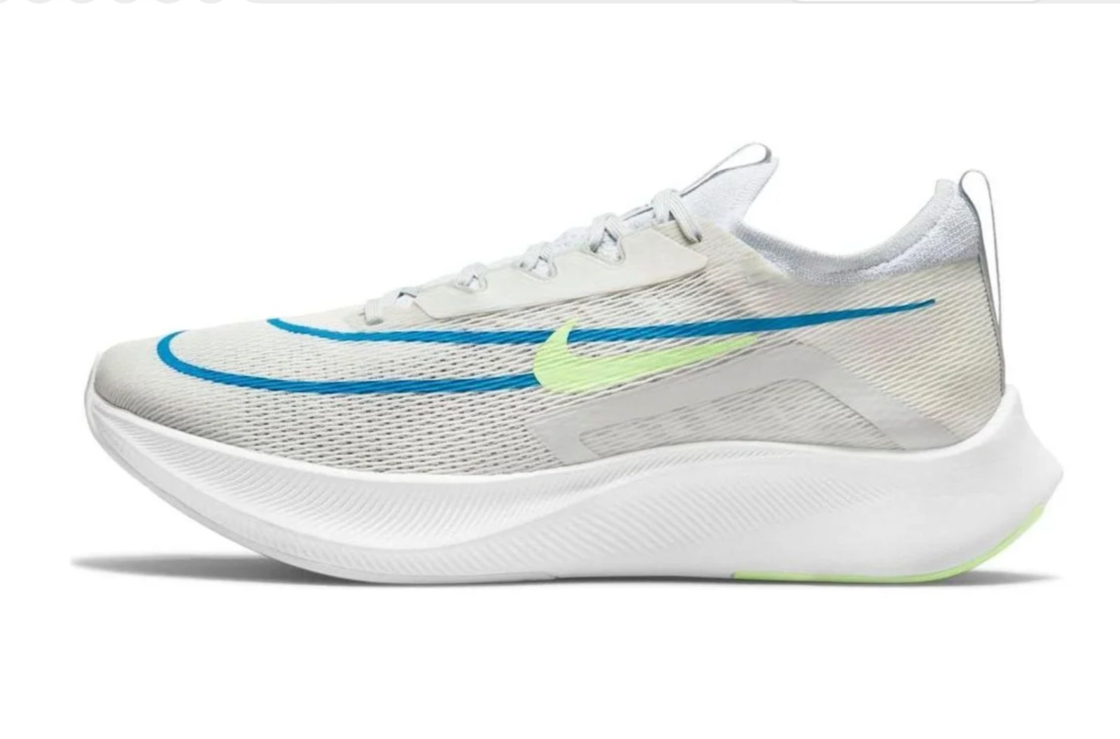 Nike Zoom Fly 4 'White Imperial Blue Lime Glow' CT2392-100 Men's Shoes NEW
