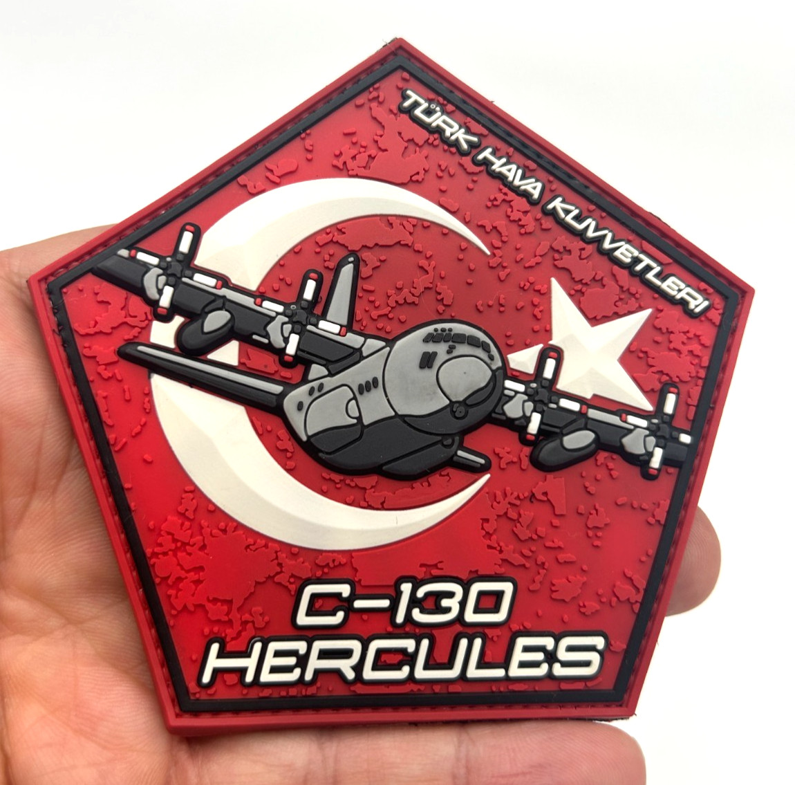 C-130 TURKISH AIR FORCE -PENTAGON-HIGH QUALITY PVC PATCH
