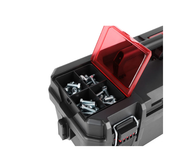 Hyper Tough 16-Inch Toolbox – Heavy-Duty Resin Storage with Padlock Security