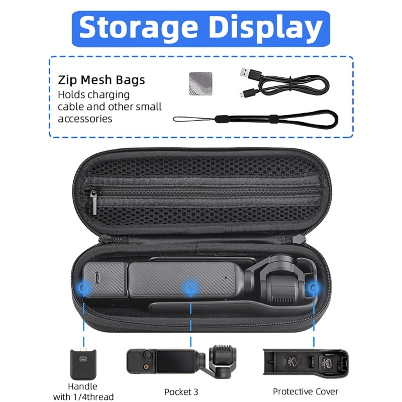 Convenient Carry Case Bag for Pocket3 Camera Gimbal Full Protective Covers Pouch