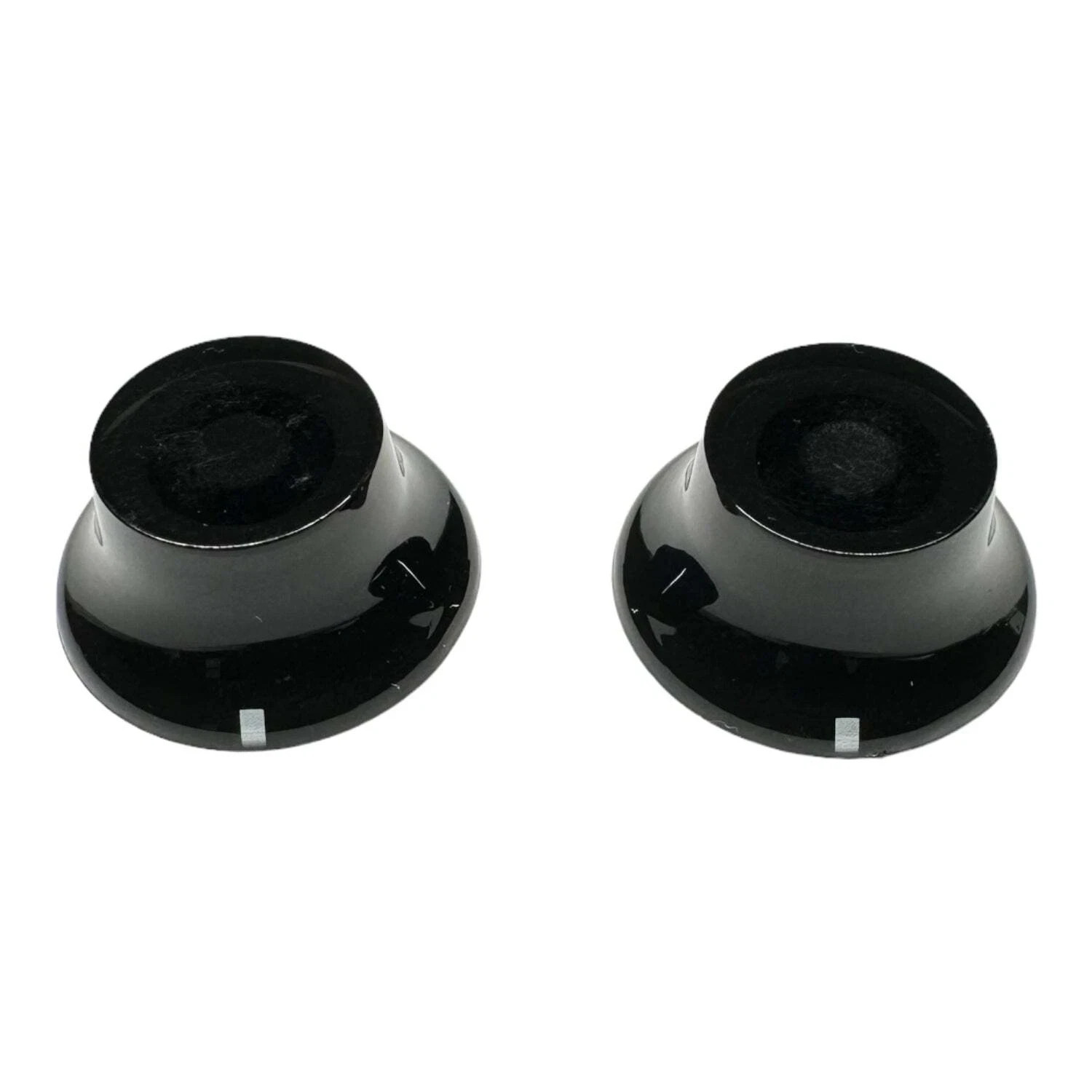 AxLabs Bell Knobs (2), No Numbers, Black w/ White Position Marks