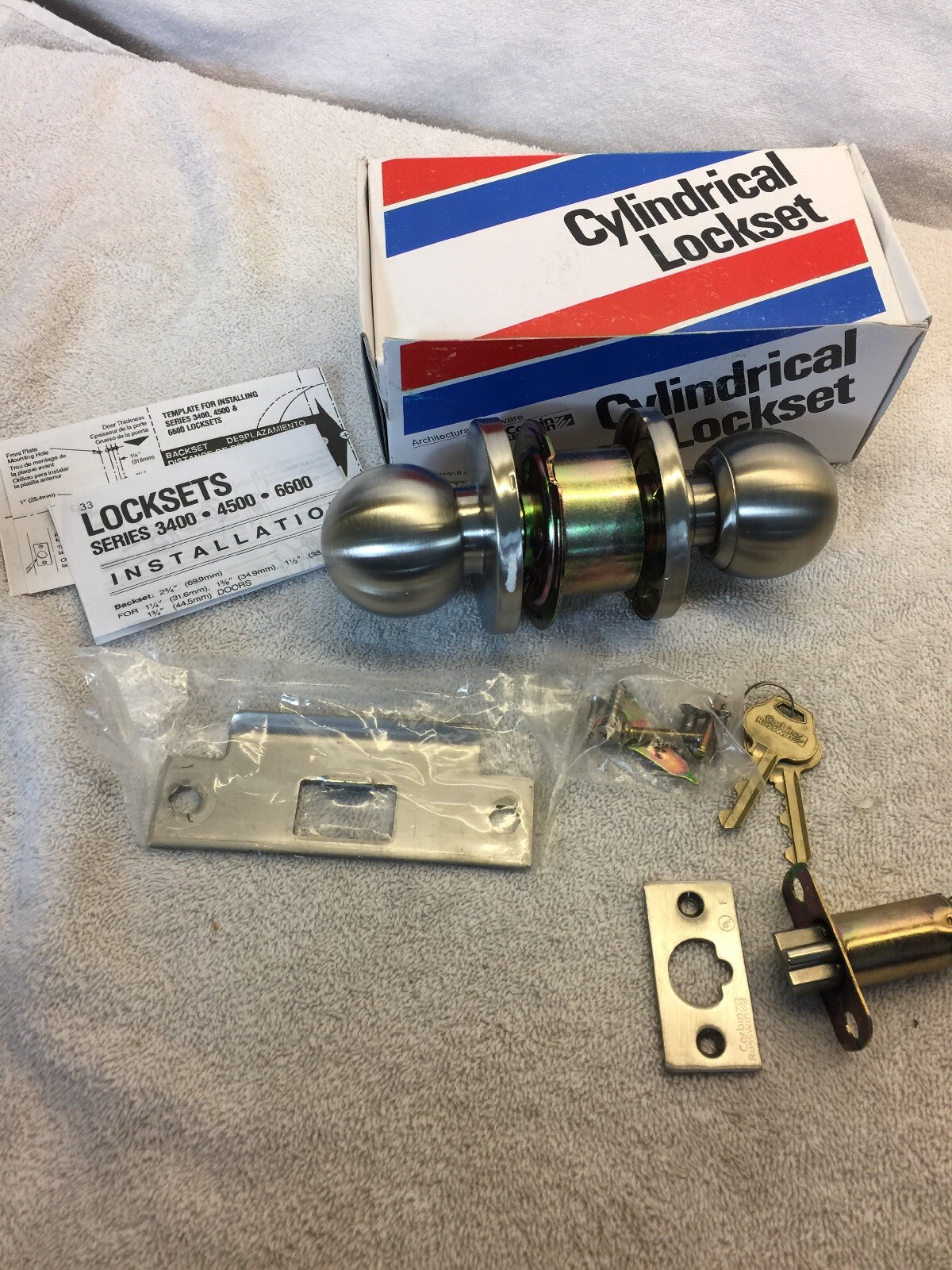 CORBIN CK4455 GWC 630 Knob Lockset Mechanical Classroom Grade 2 (1907)