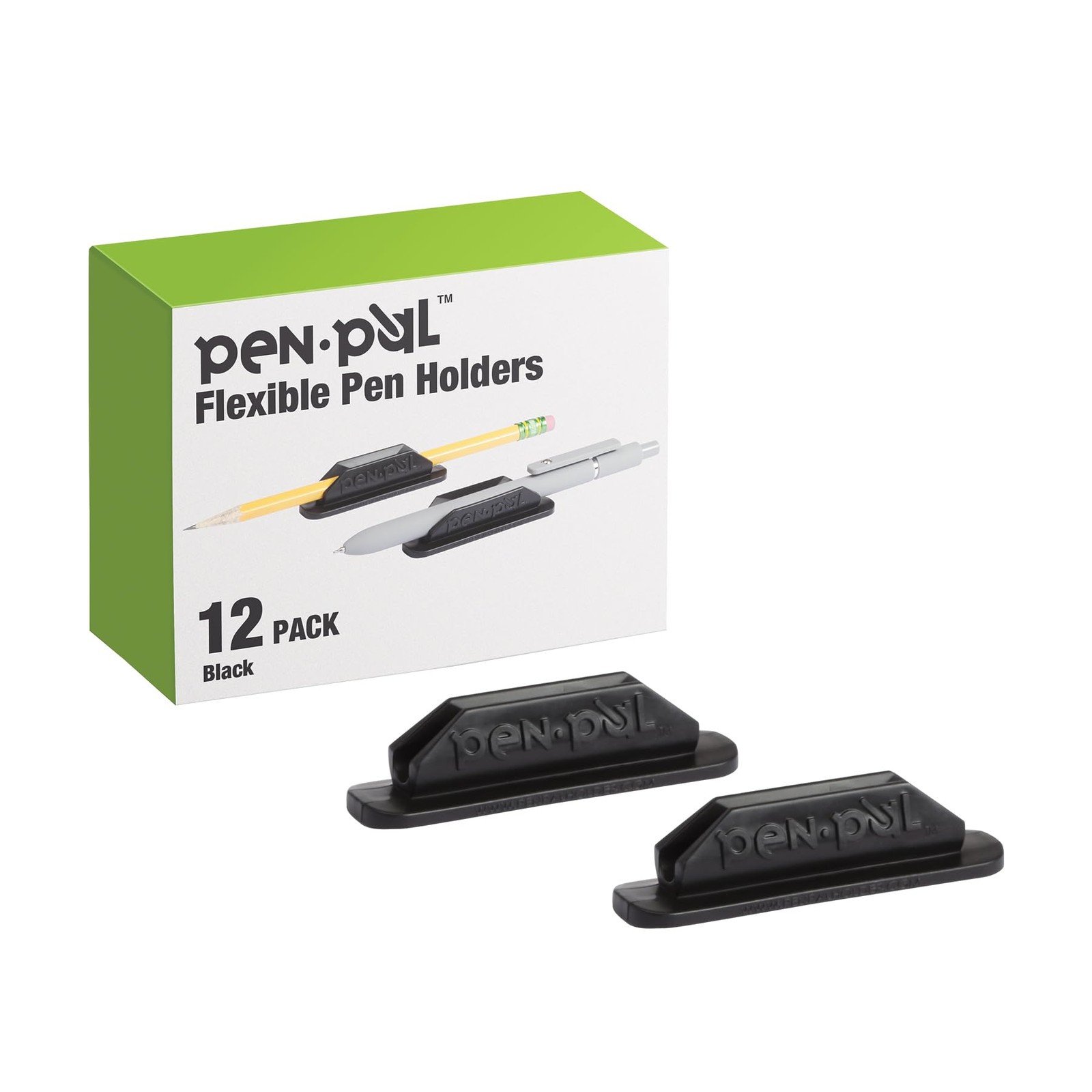Tops Pen Pal Holders, Flexible Holder, Writing Tool Organizer, Black