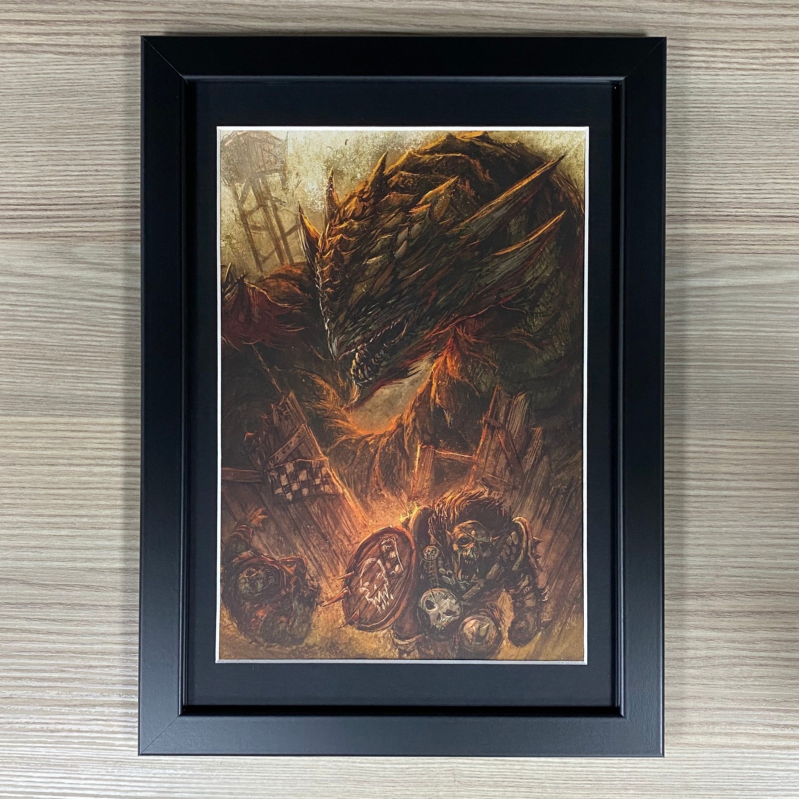 DREAD MAW FRAMED ART. AOS MONSTROUS ARCANUM WARHAMMER AGE OF SIGMAR OLD WORLD