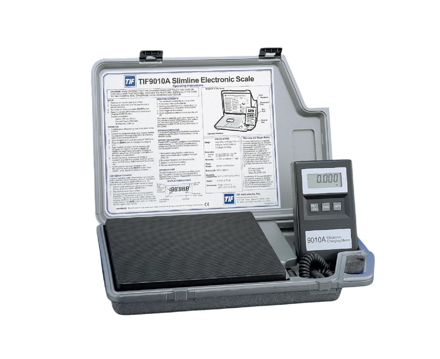 Compact Electronic Refrigerant Scale - 110 lb, Touch Display & Case Included