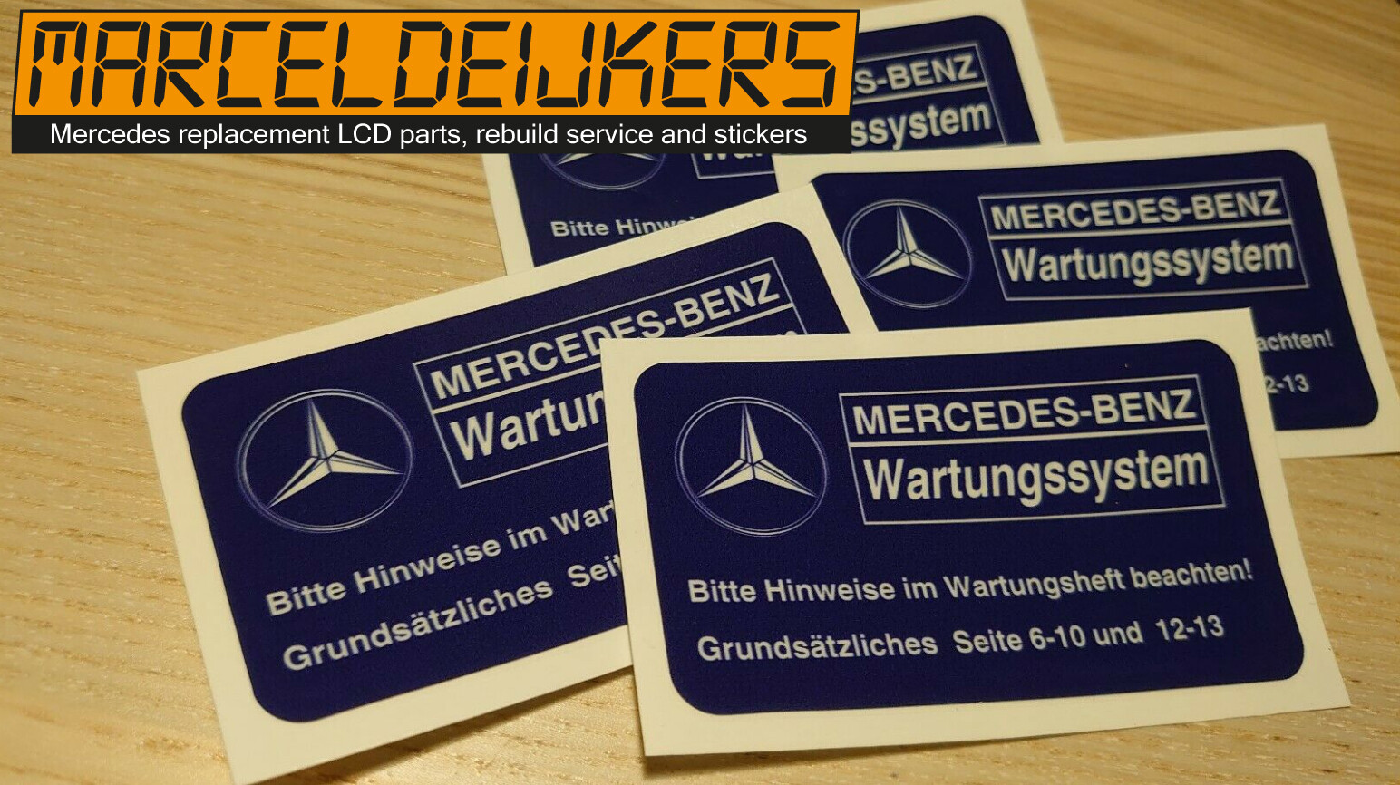 Mercedes Benz sticker maintenance system service sticker W201 W123 W124 W126 R129
