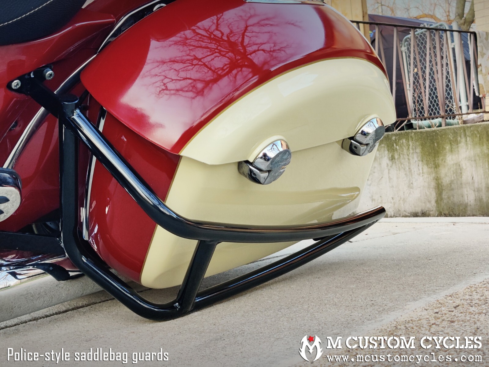Police-Style Saddlebag Guards - Indian Chieftain, Roadmaster, Springfield, Chief