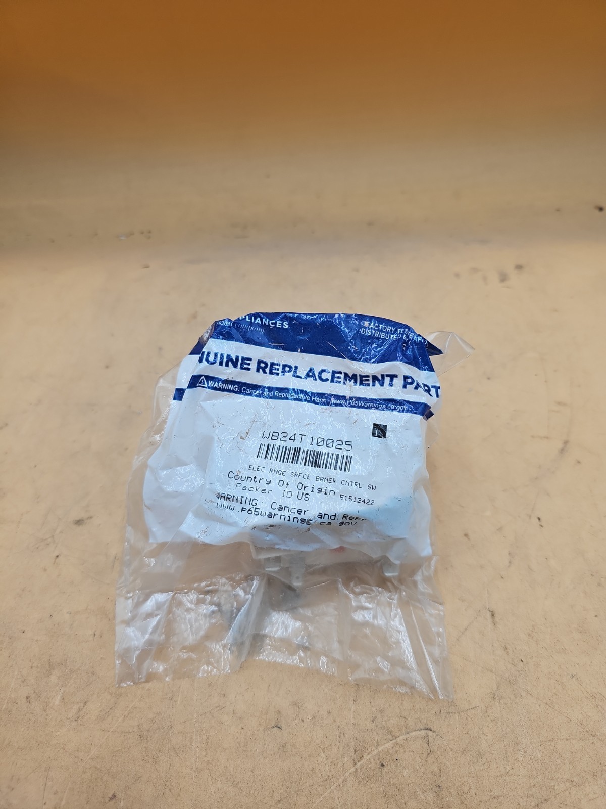 GE WB24T10025 OEM Infinite Burner Switch GE Cooktops. A4