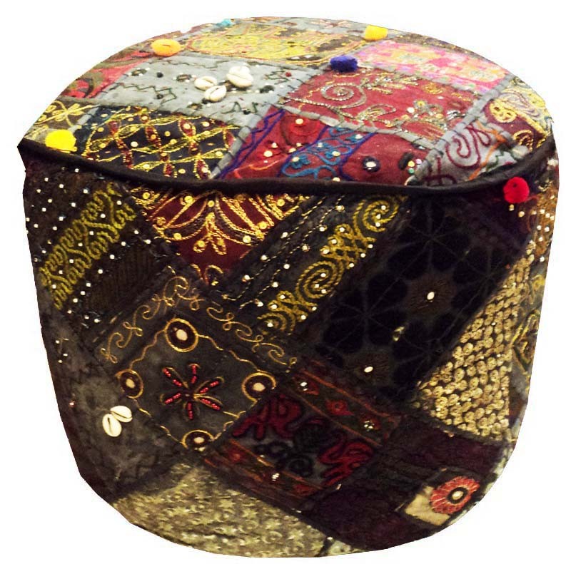 24" GIFT FOR HIS BANJARA FURNITURE OTTOMAN BENCH FOOTSTOOL POUF PILLOW COVER