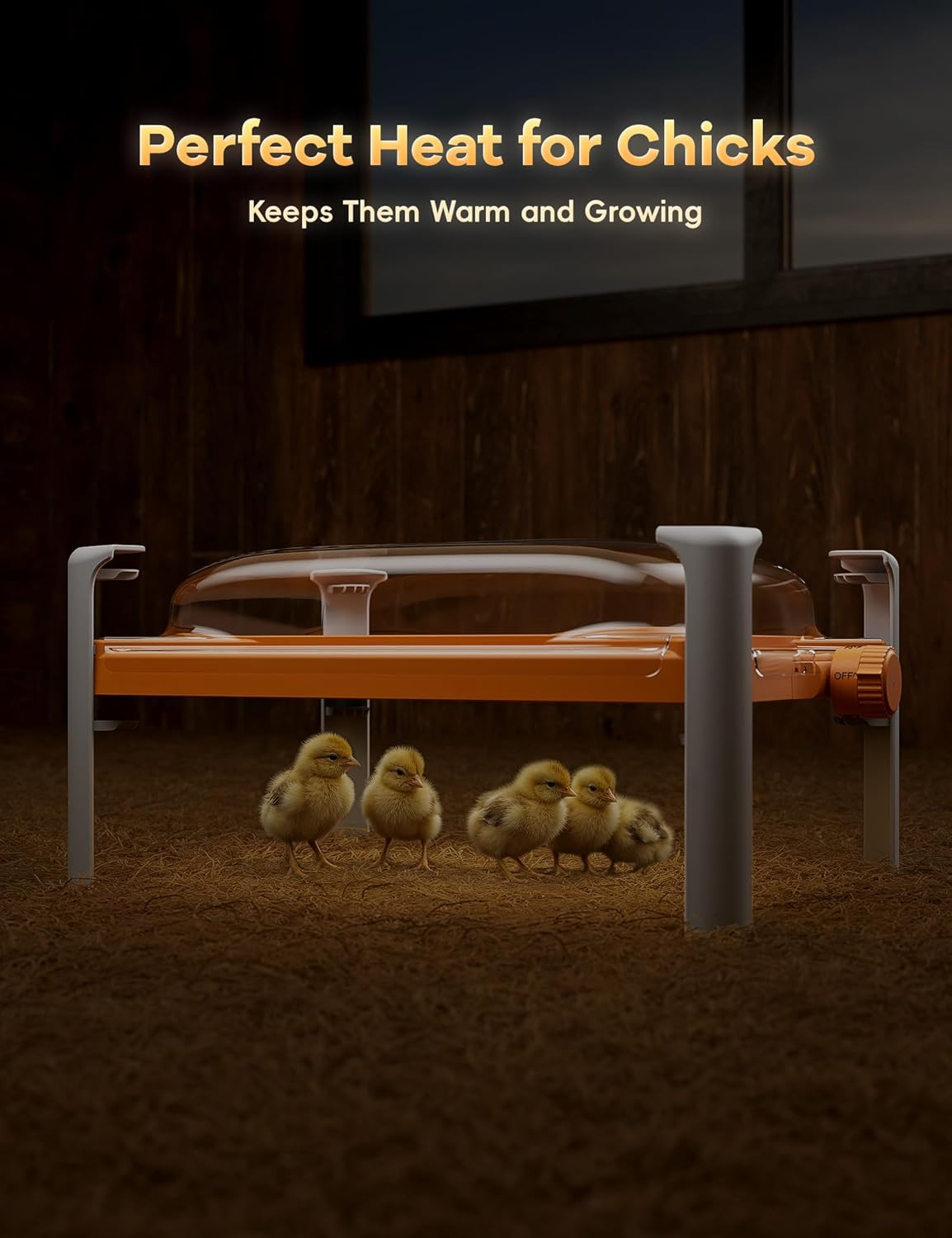 Smart Chicken Coop Heater, 200 Watts Chick Brooder Heating Plate Built-In Adapti