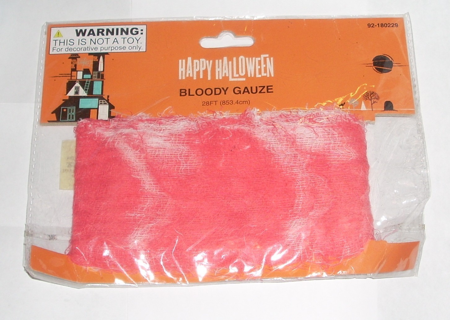 Vintage Bloody Gauze Decorations Bandage 28 ft Happy Halloween New In Pack