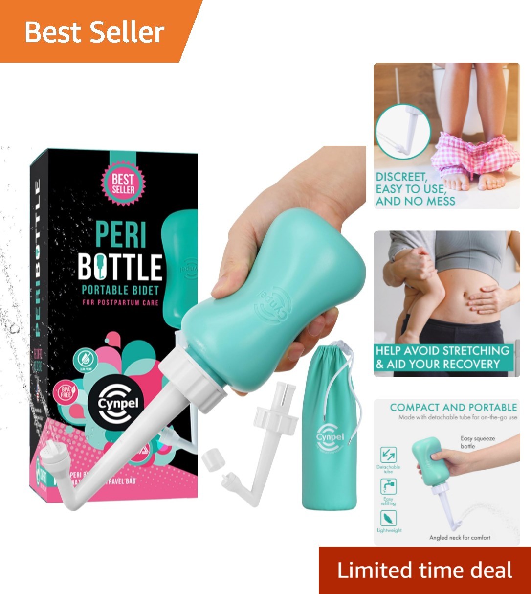 Soothing Perineal Cleansing Bidet with Waterproof Bag - Perfect for New Moms