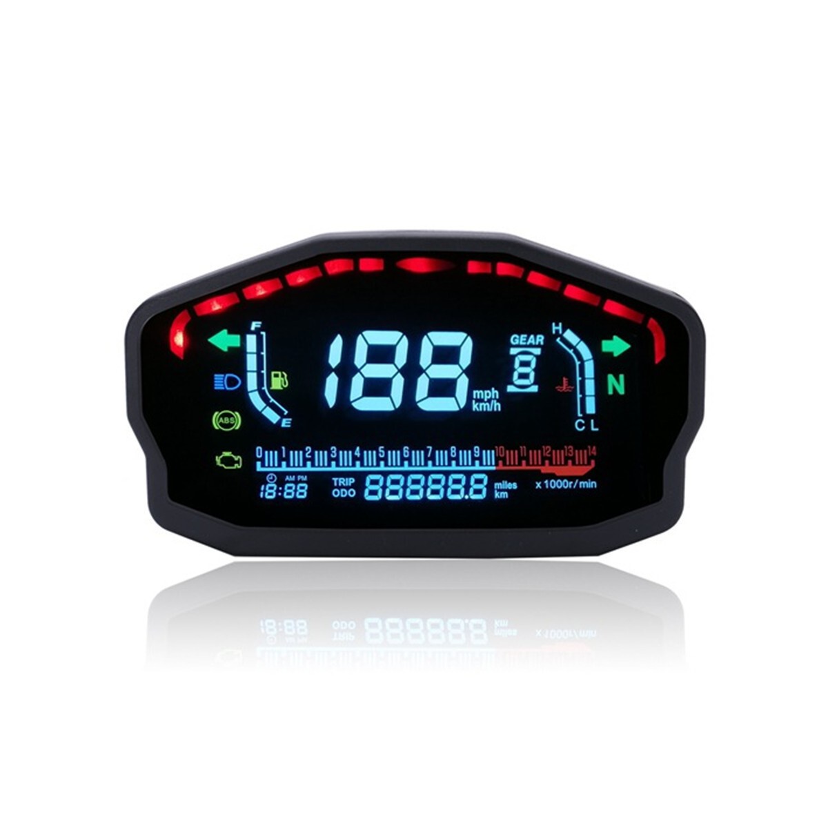 LED LCD Speedometer Digital Odometer Backlight Odometer Motorcycle Parts Durable