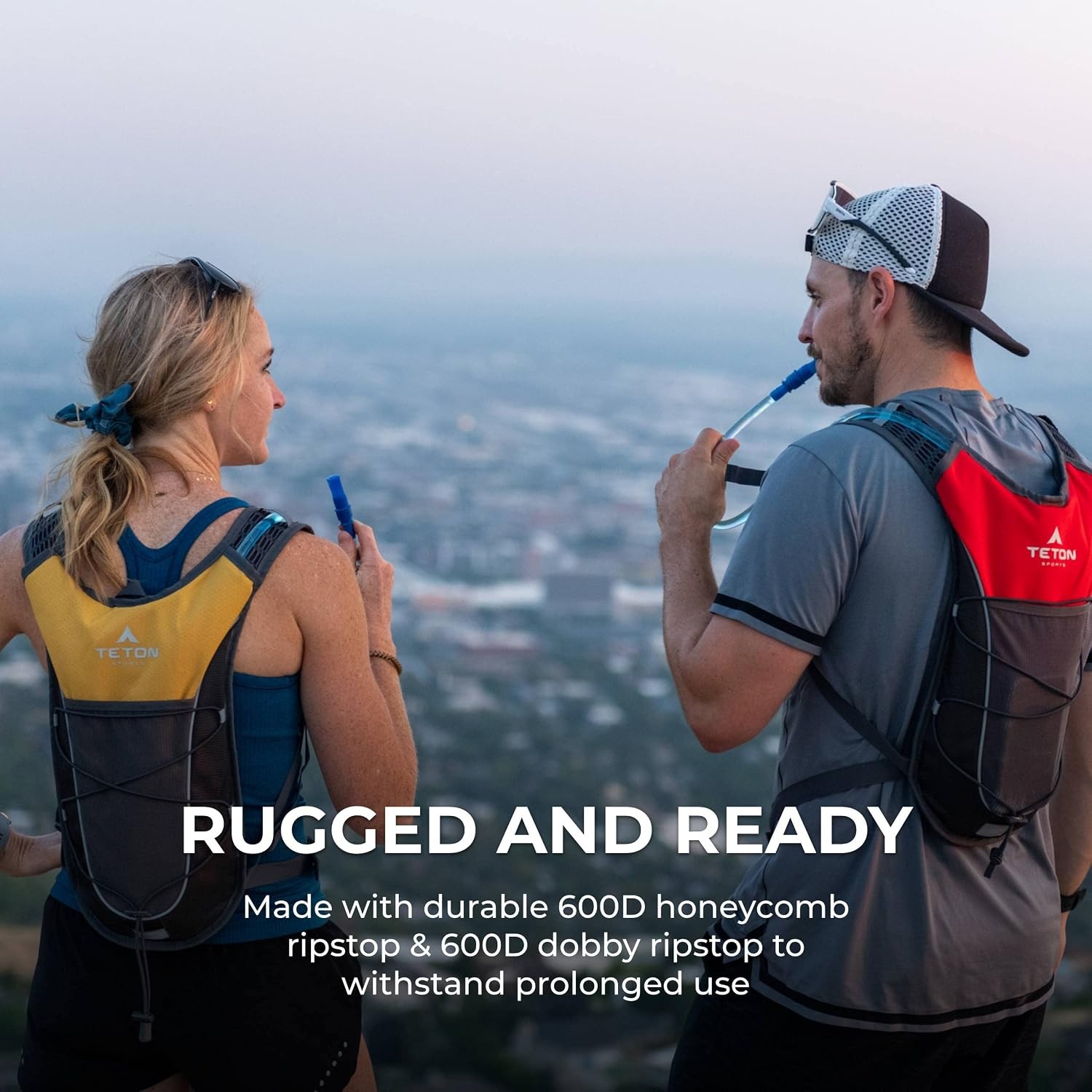 2L Lightweight Black Water Resistant Hydration Backpack for Hiking Backpacking