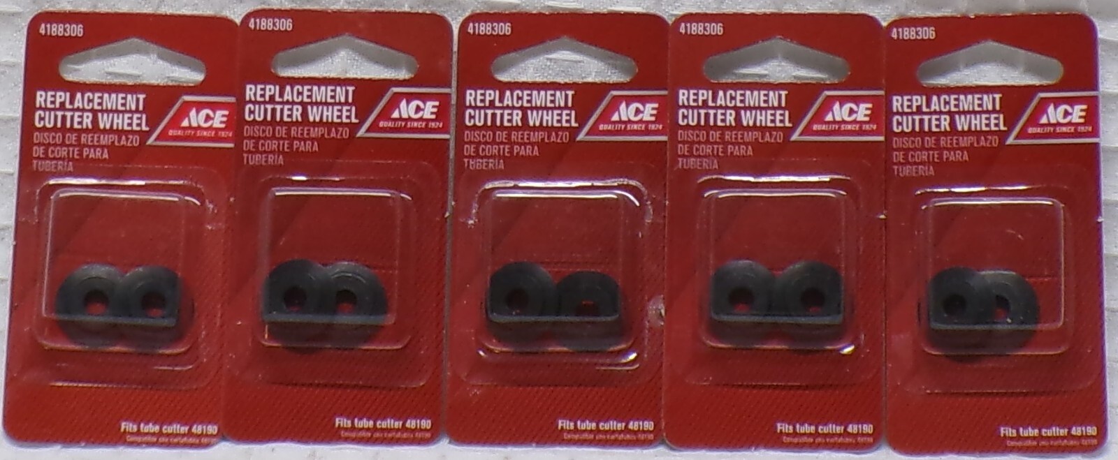 Lot of 5 ACE 4188306 Replacement Cutter Wheel Fits Tube Cutter 48190 2 Pk Each