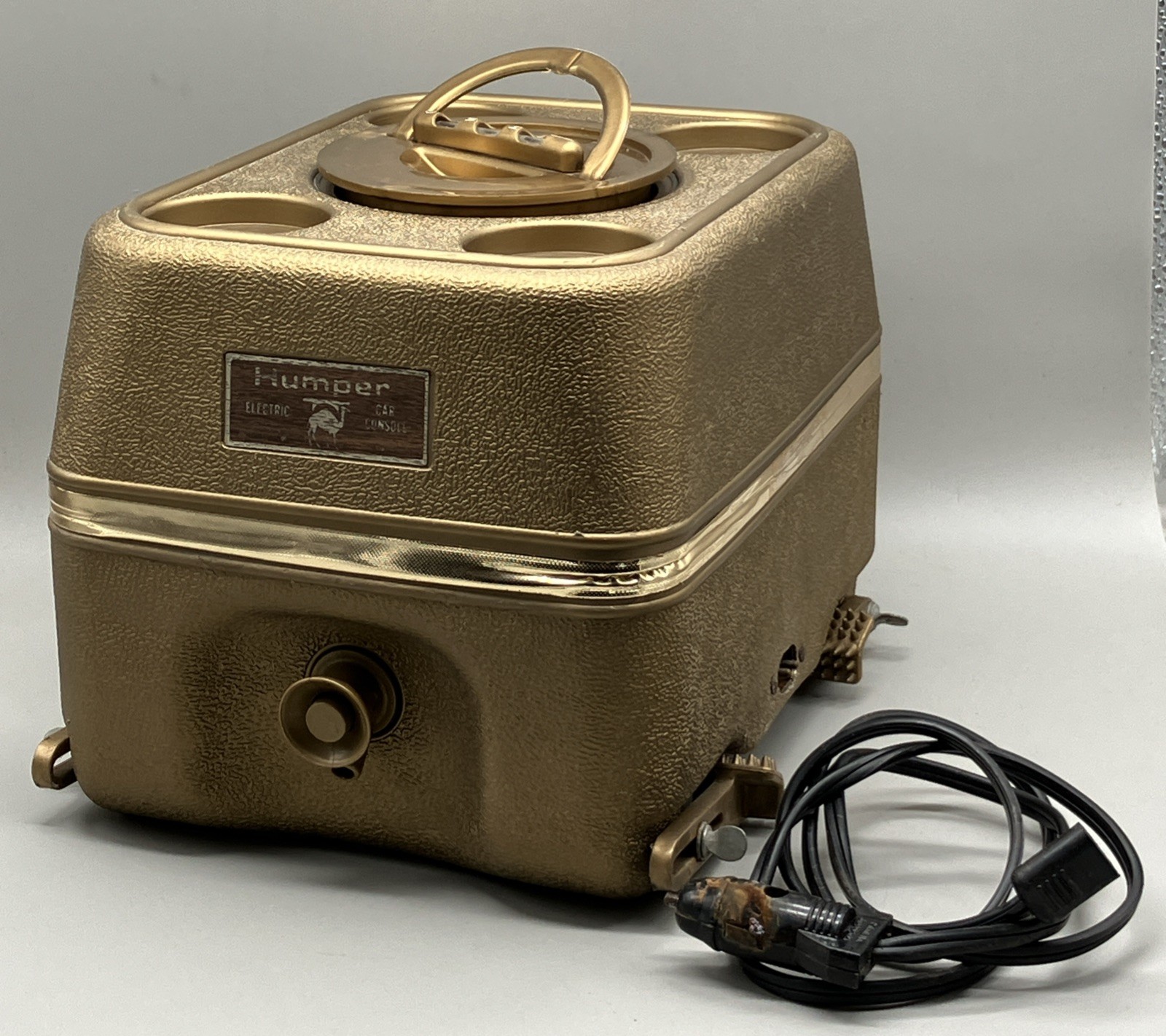 Super Cool NOS 1970's Vintage "HUMPER"  Car Console Cooler Dispenser GOLD