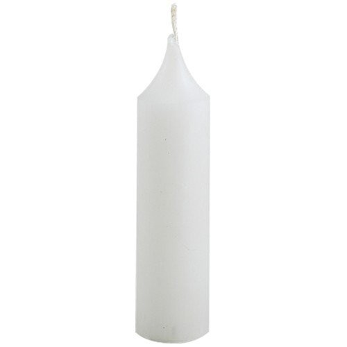 1-1/4 x 5" White Unscented Single Wax Candle 1-Pack