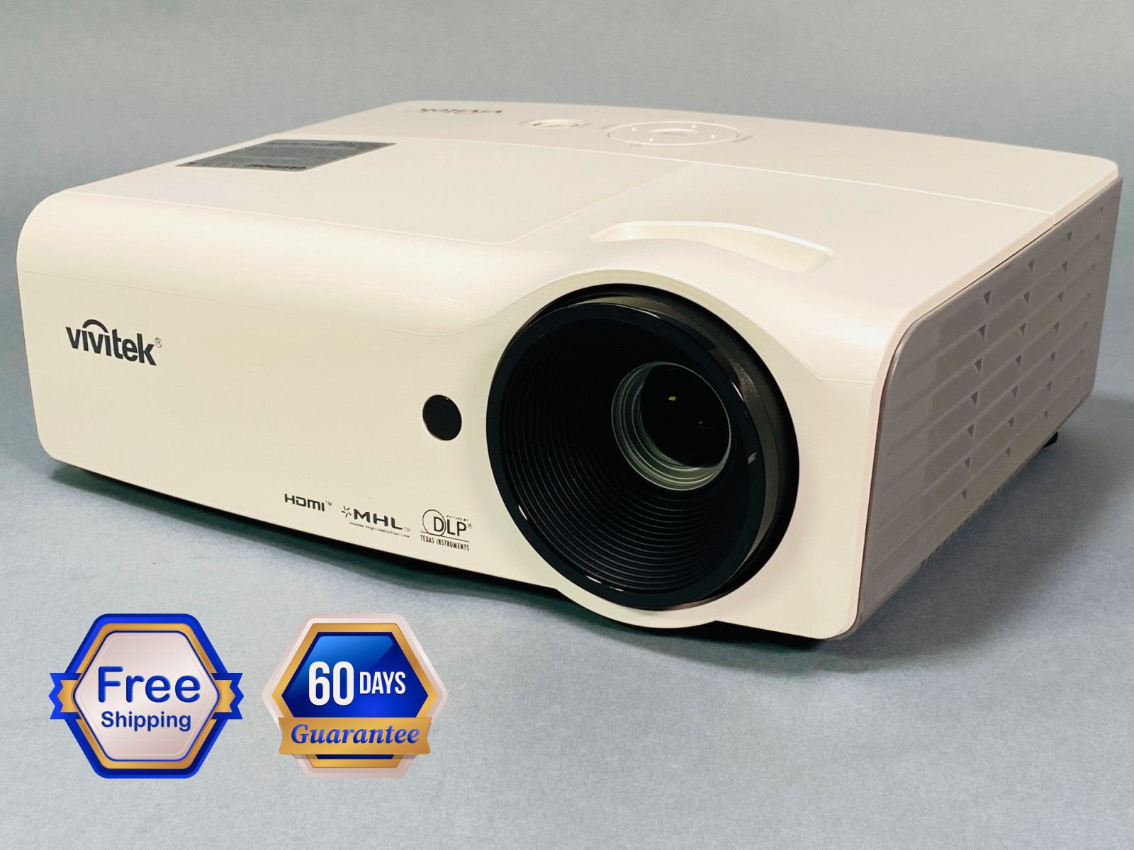 ViviTek D555WH DLP Projector 4K 3,000 Lumens PC 3D Ready | Includes Accessories