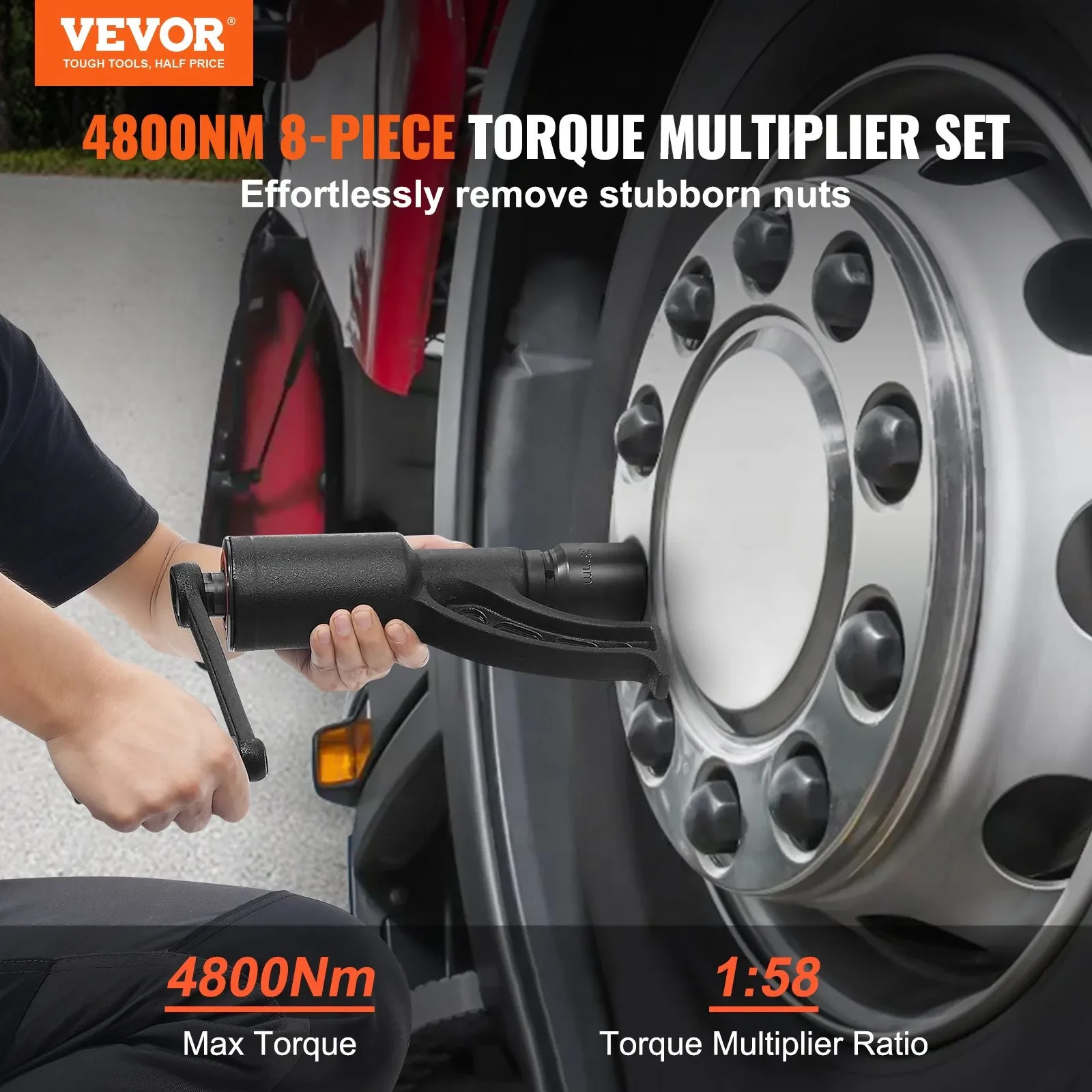 VEVOR Torque Multiplier, 1 Inch Drive Lug Nut Wrench/Multiplier Heavy Duty