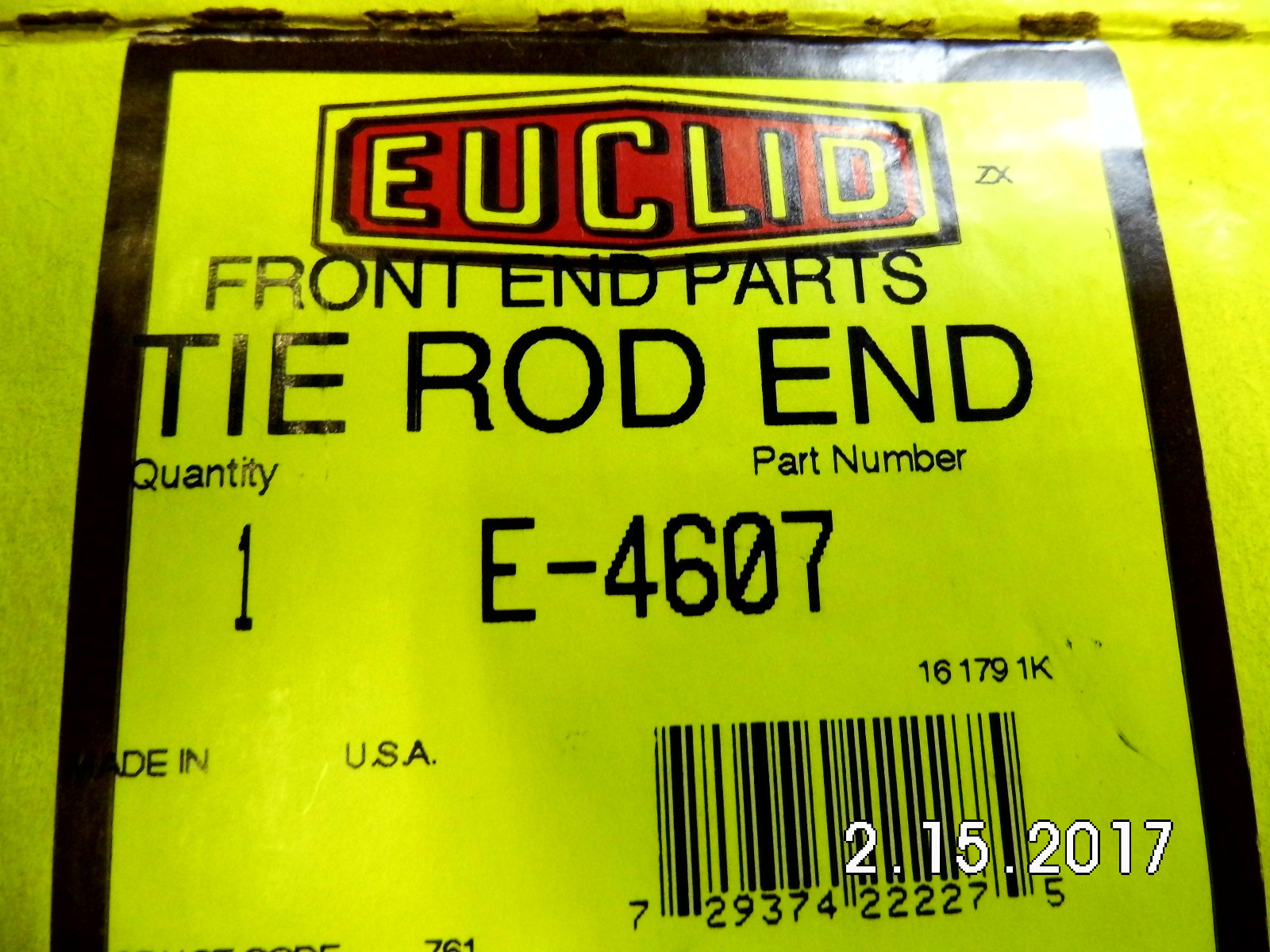 new EUCLID FRONT AXLE TIE ROD END RH E-4607