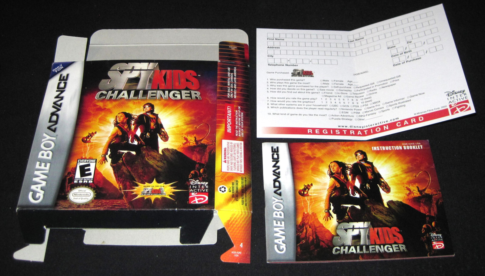 Spy Kids Challenger - Box, Manual & Reg Card Only (Game Boy Advance GBA)