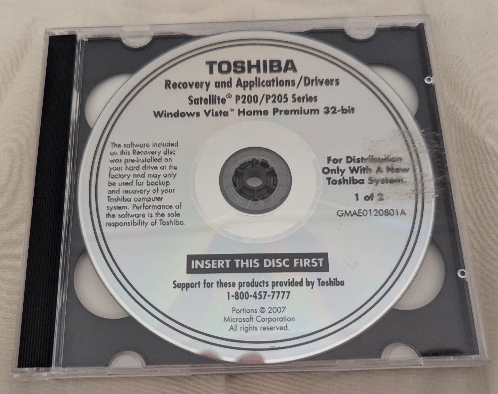 Toshiba Recovery and Application Drivers, Satellite P200/P205 Series, Win Vista
