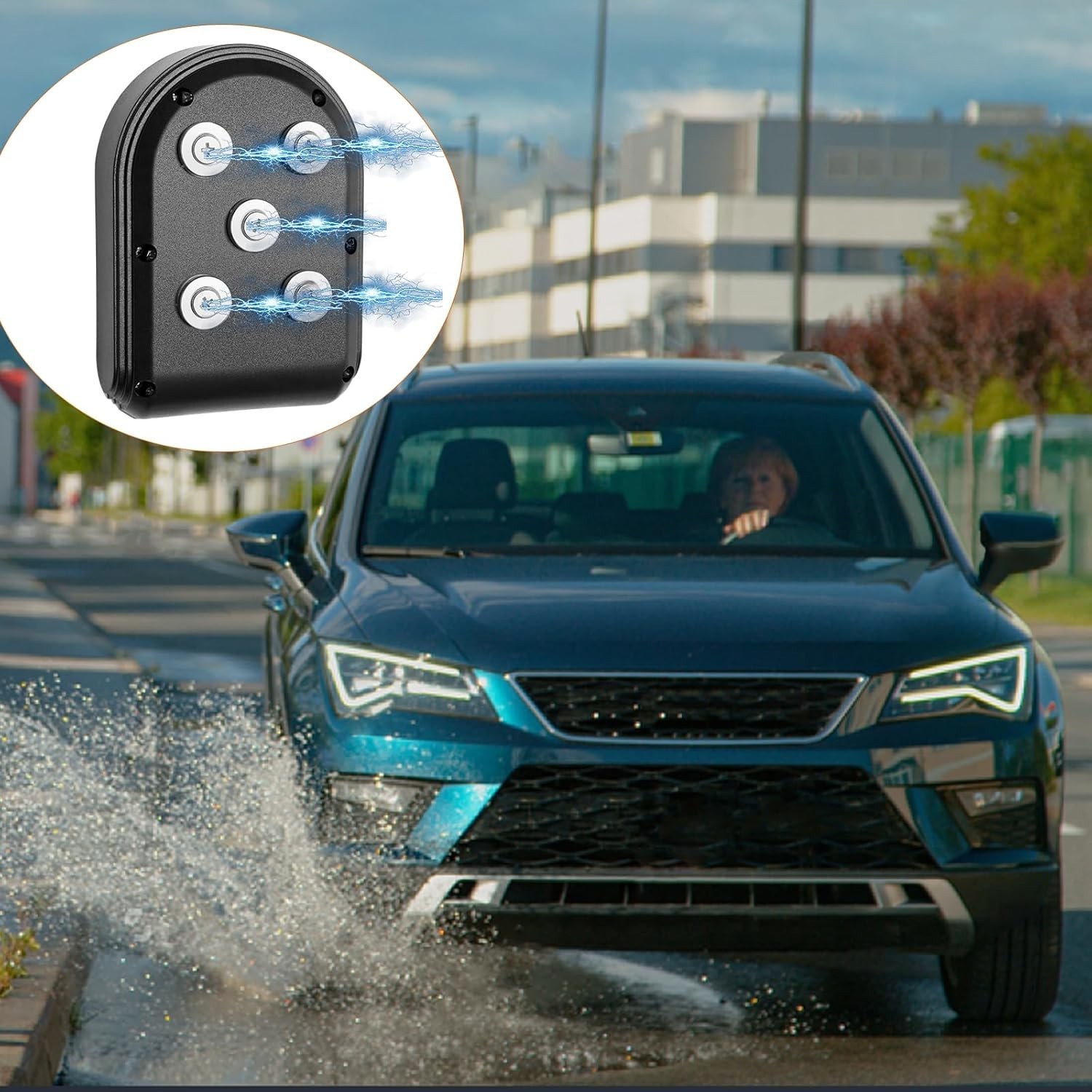 Magnetic Key Holder with Lock, Magnet Key Lock Box Hidden Under Car, Secure 4...
