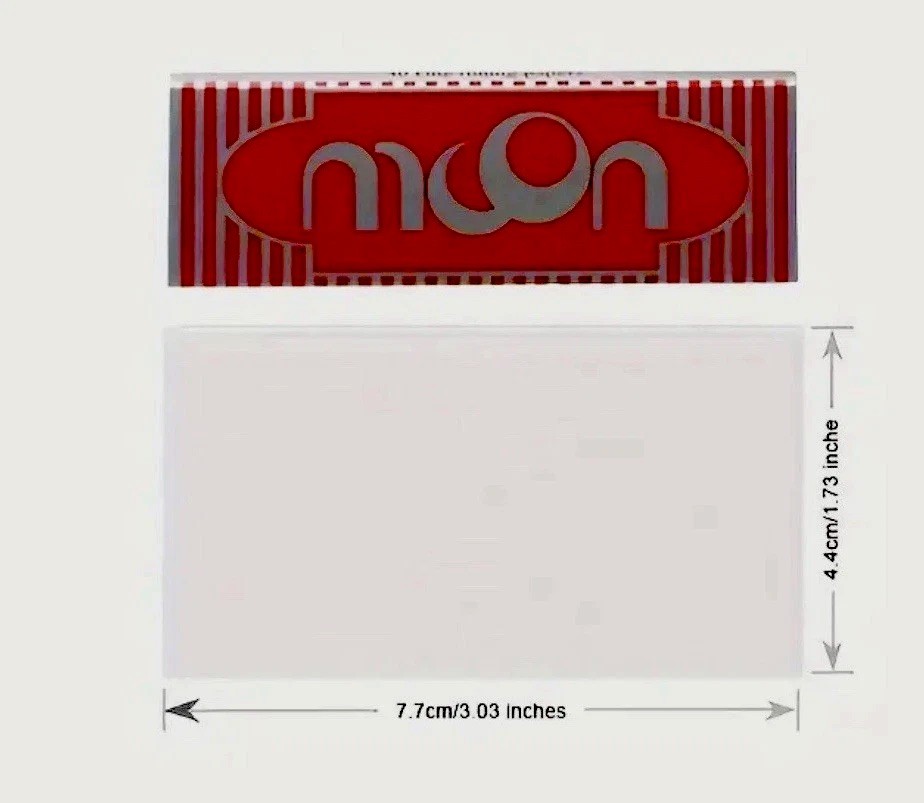 50 Packs Full Box MOON Rolling Papers 70mm Red Short Size