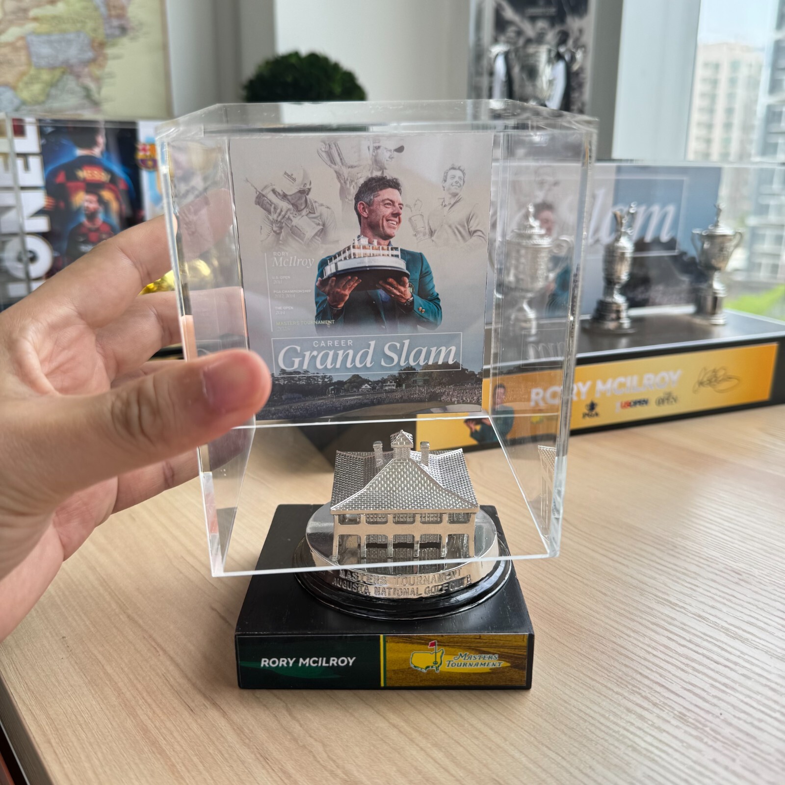 Rory McIlroy Masters Tournament Championship Metal Replica Trophy & Display Case