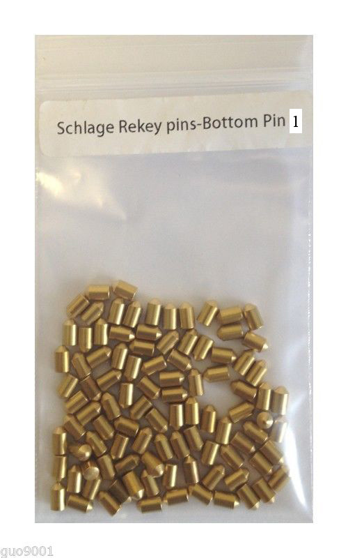 100 Pieces PC Schlage Rekey Bottom Pins #1 Locksmith Rekeying Pin Key Kits