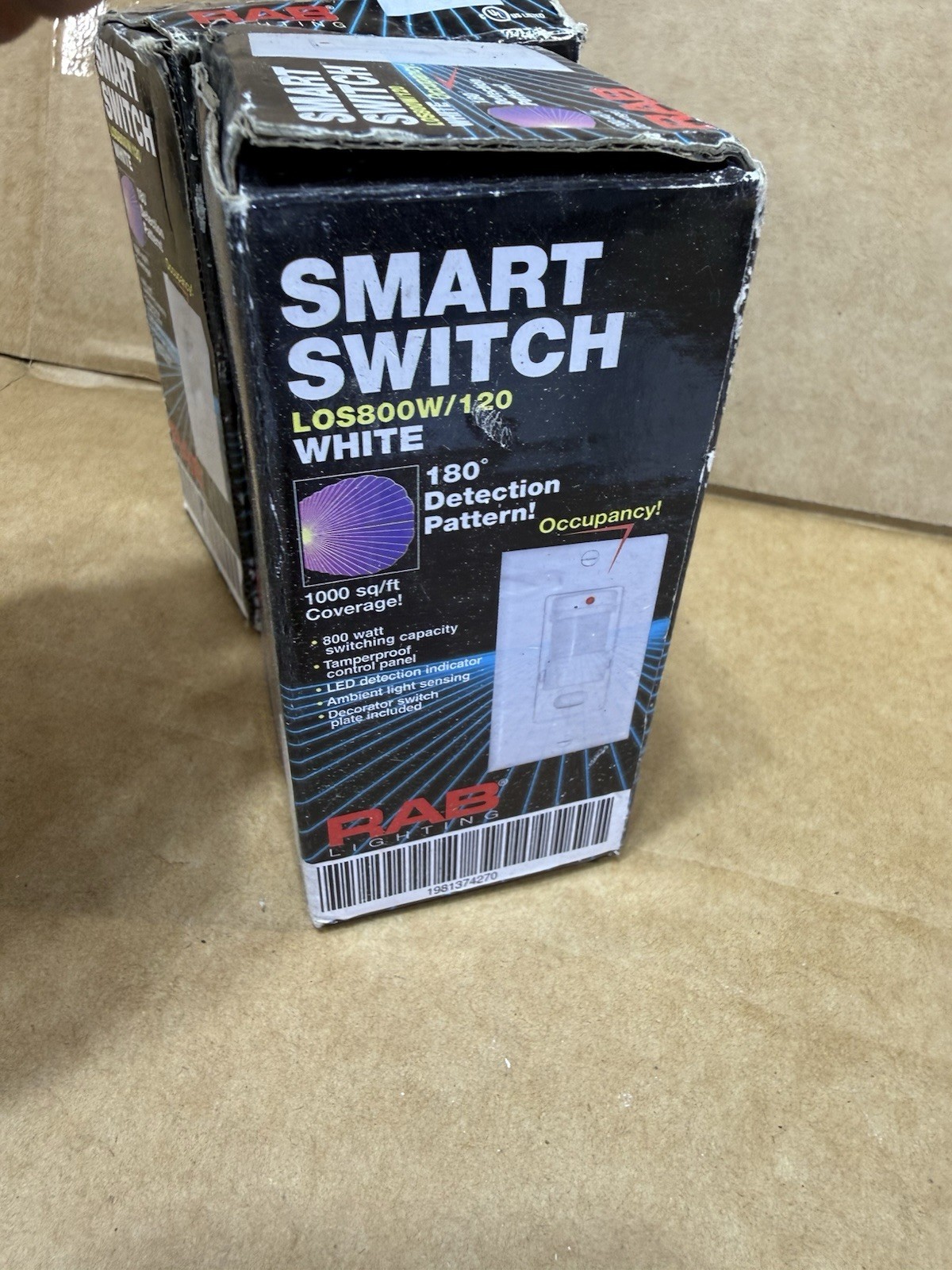 RAB Smart Switch Occupancy Sensor LOS800W/277 White Wall Mount 1200w
