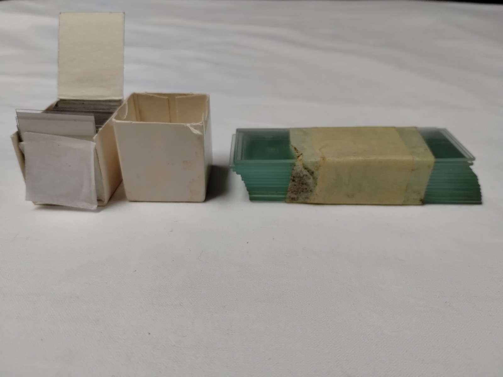 14 - Microscope Slides & 100 Plastic Cover Slips For A Science Lab or Hobbyists