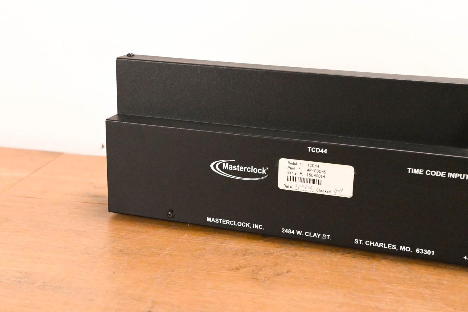 Masterclock TCD44 Time Code Display Studio Clock (NO POWER SUPPLY) CG01UXH