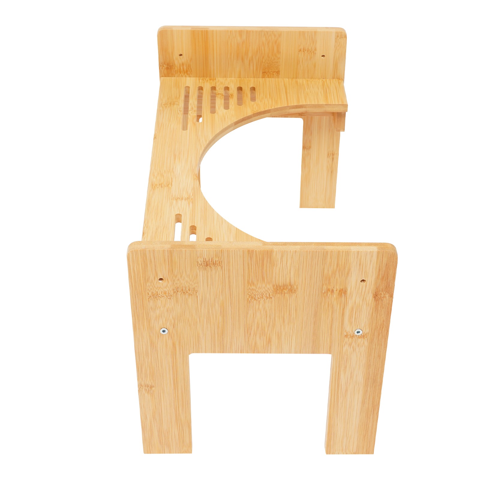 Adjustable Bamboo Toilet Stool Freestanding Rectangular Poop Stool 80kg Load