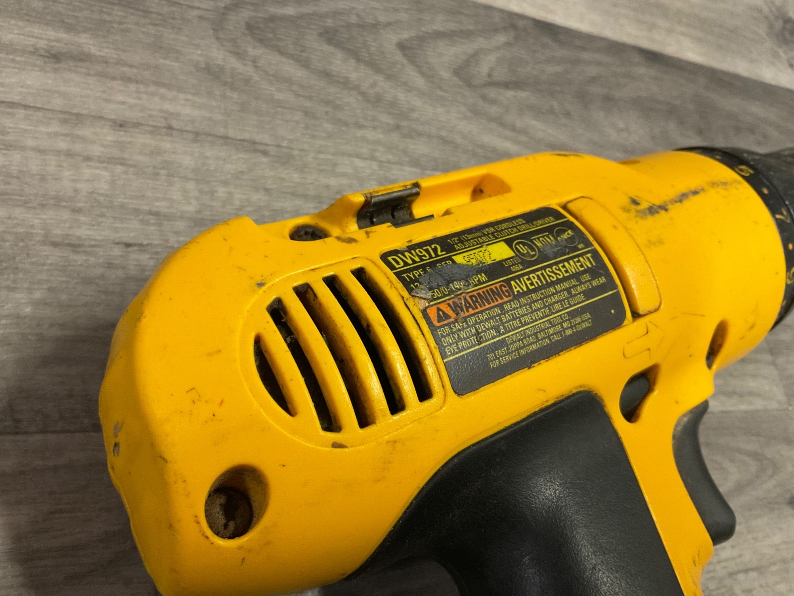 DEWALT DW972 12V Cordless Drill - Bare Tool Only - Tested / Working