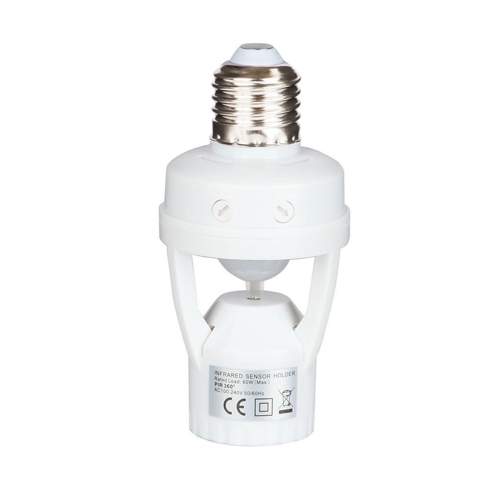 Infrared PIR Motion Sensor E27 LED Light Lamp Bulb Holder Socket Switch 110/220V