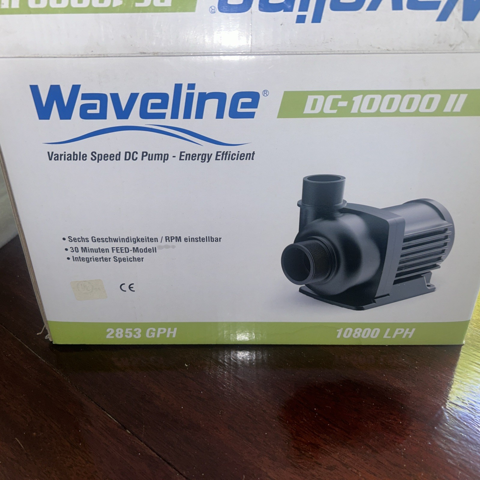 Waveline DC-10000 II Marine Controllable Water Pump open box 2853GPH 6 speed