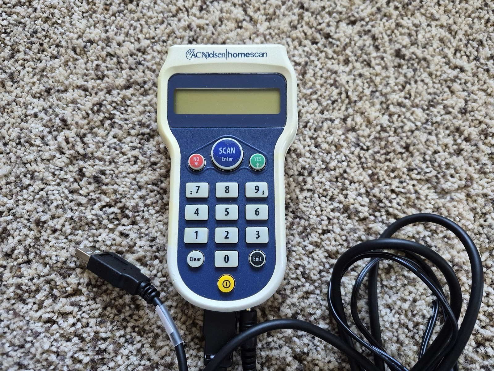 AC NIELSON HOMESCAN HANDHELD BAR CODE SCANNER w/ Cords -Original Box -Intermec