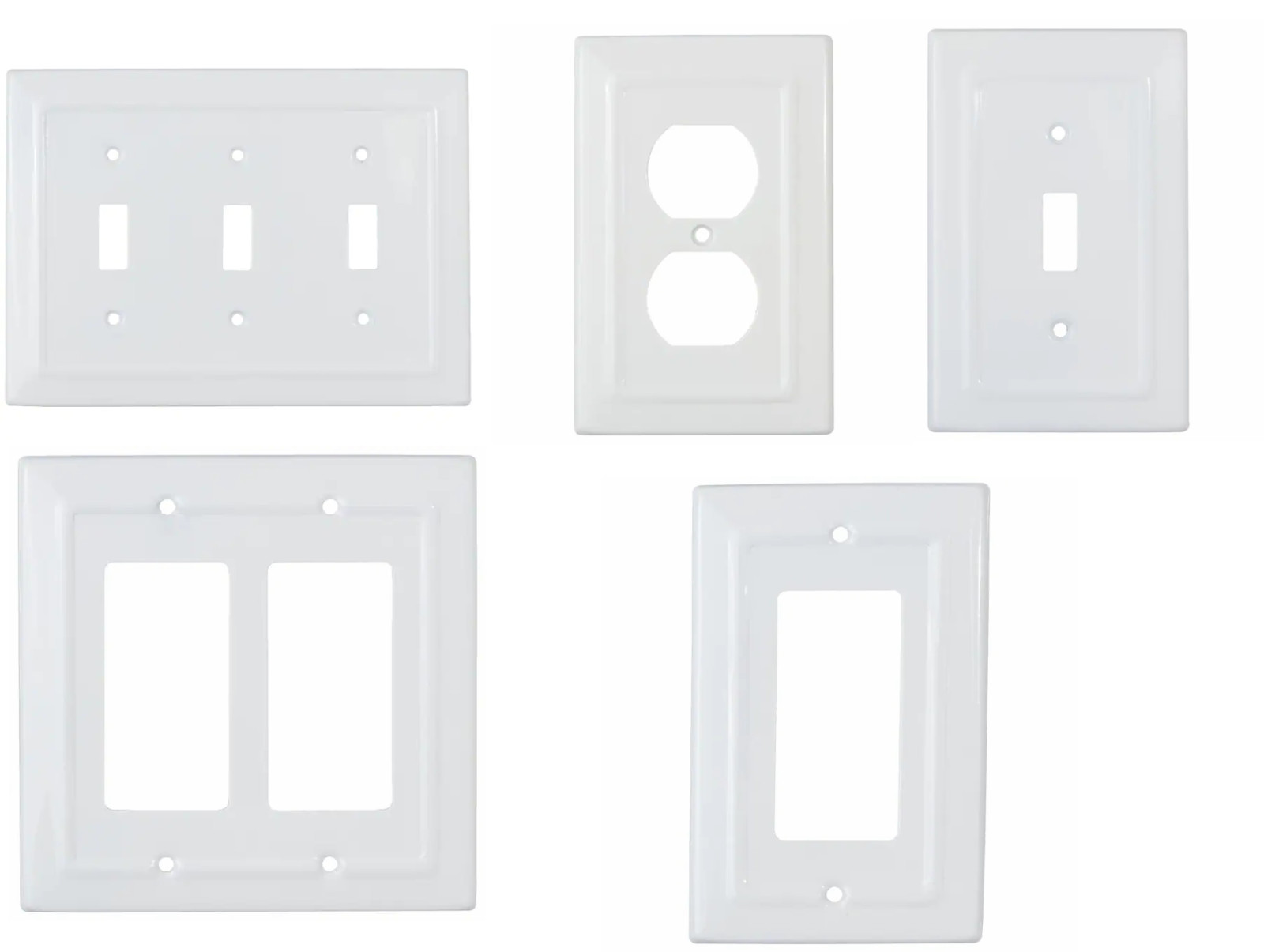 Monarch Abode Architectural Wall Plate, Classic White