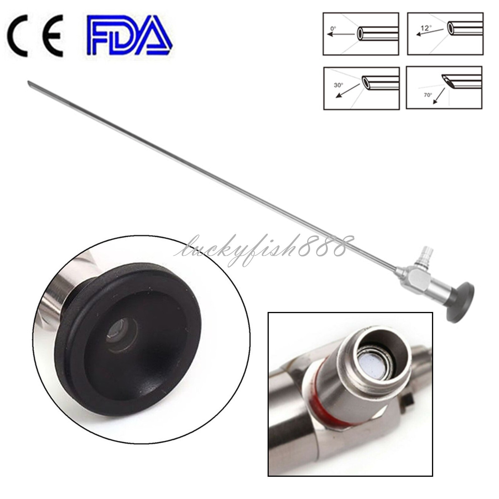 0° /12° /30° /45°/70° ø4x302mm Rigid Endoscope Cystoscope  Urethral cystoscopy