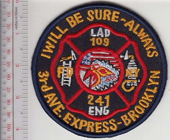 New York City Fire Department FDNY Engine 241 Ladder 109 Brooklyn, NO TARIFF